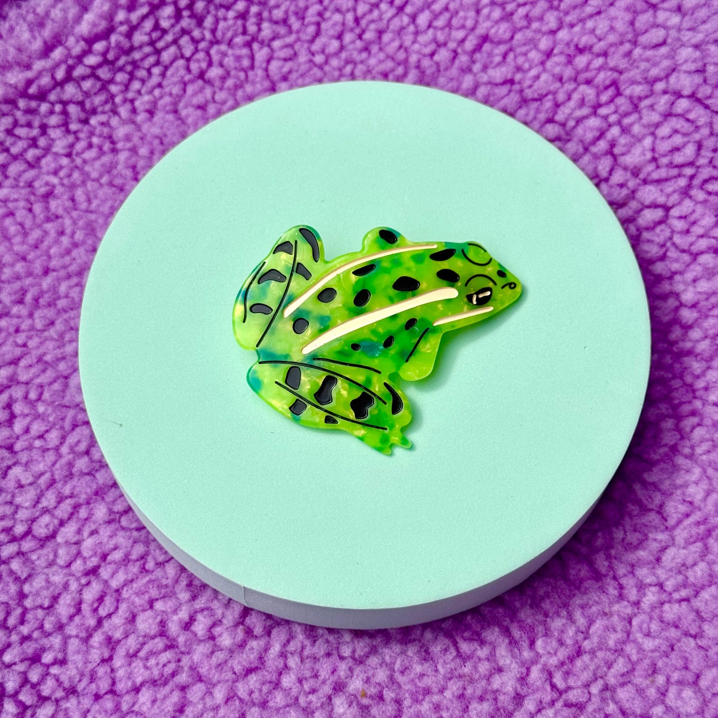 Leopard Frog Hair Clip