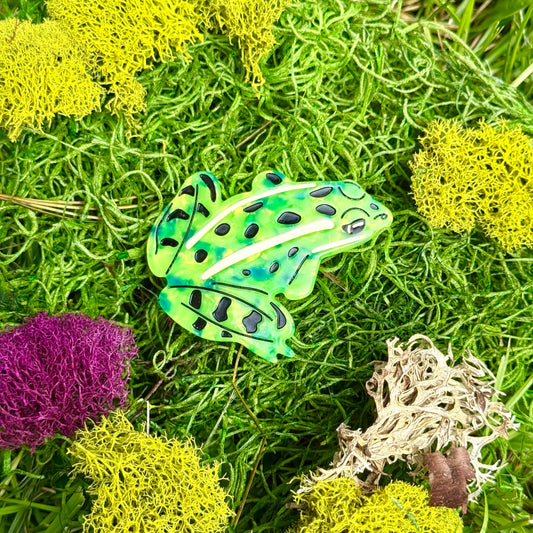 Leopard Frog Hair Clip