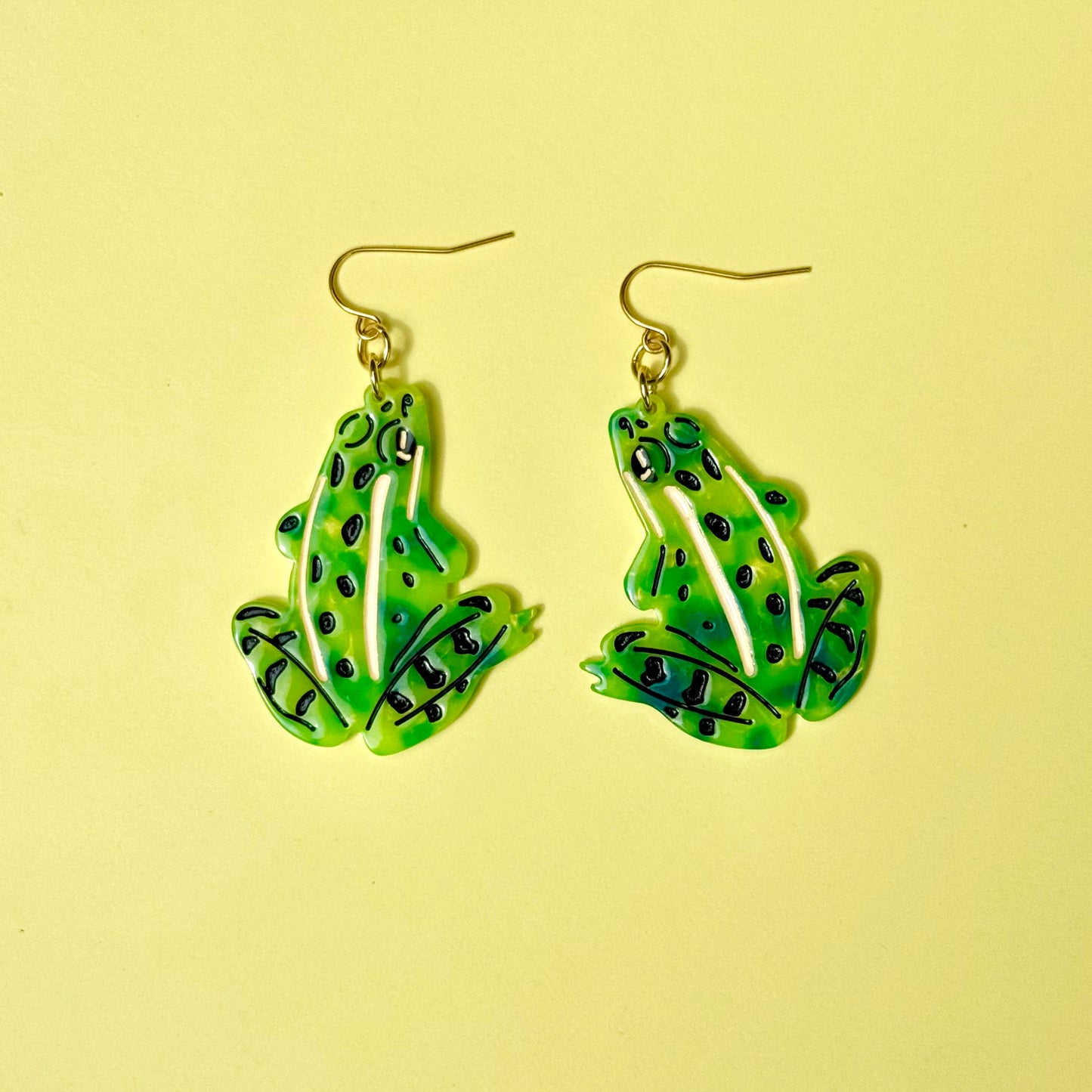 Leopard Frog Earrings