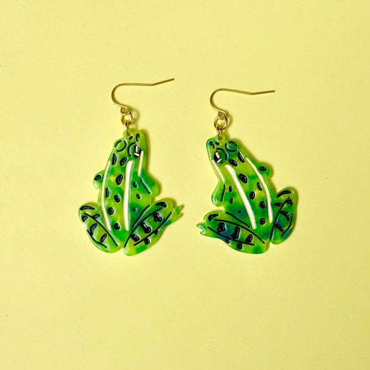 Leopard Frog Earrings