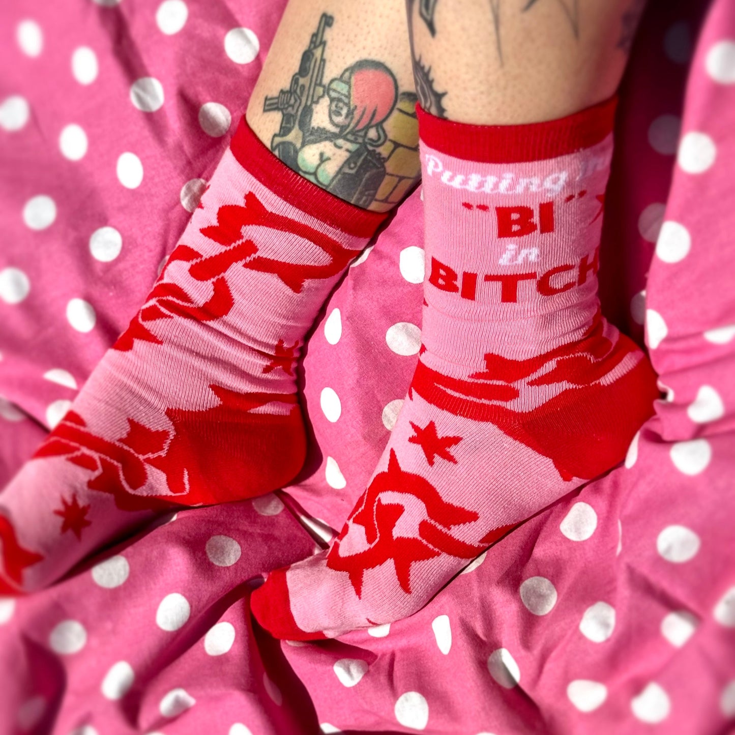 Putting The Bi In Bitch Socks