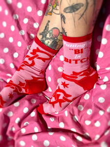 Putting The Bi In Bitch Socks