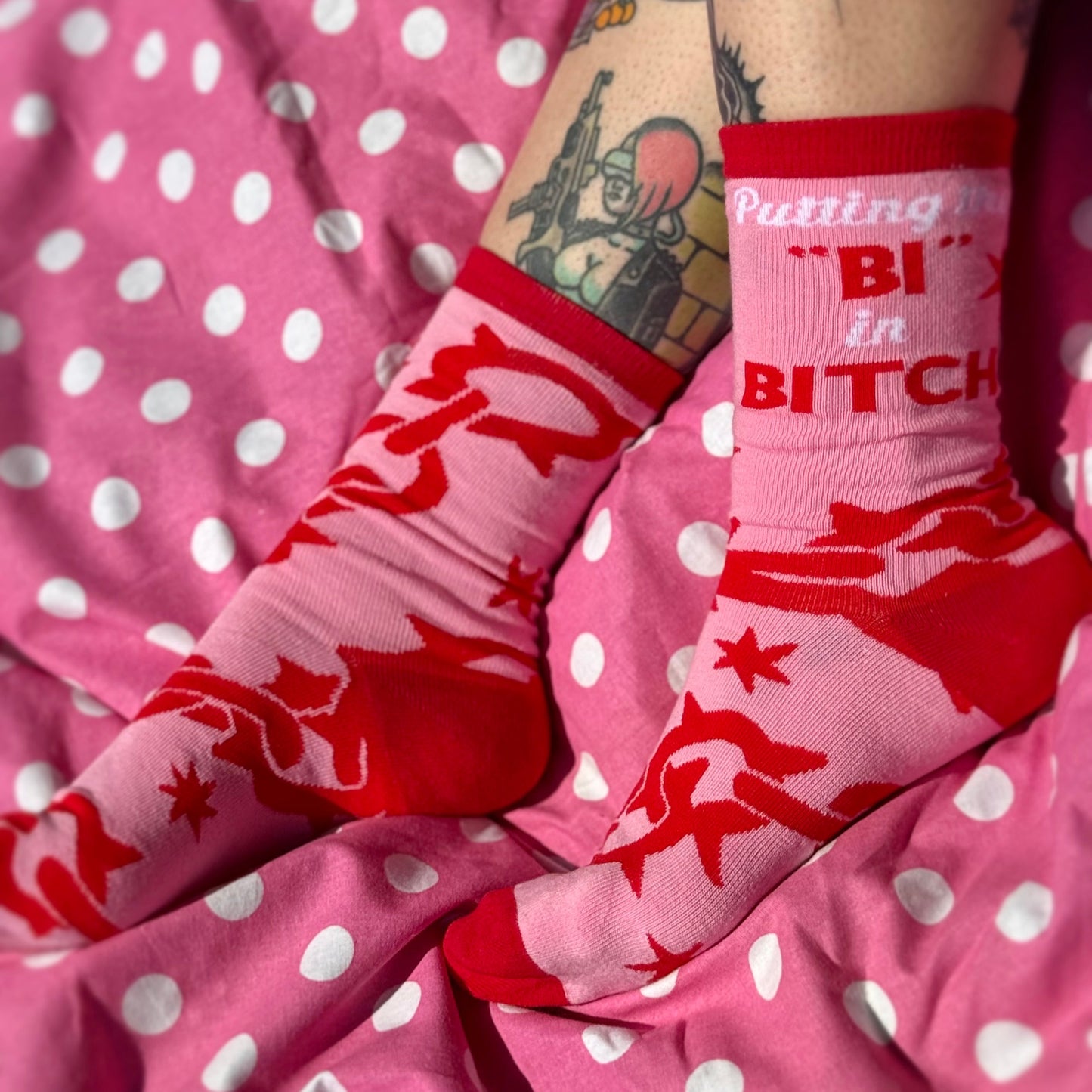 Putting The Bi In Bitch Socks