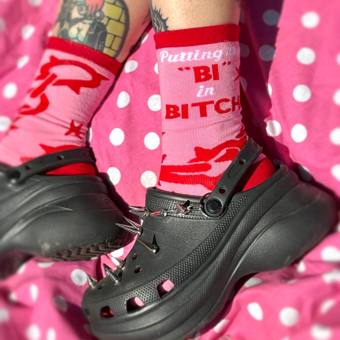 Putting The Bi In Bitch Socks