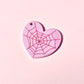 Pink Spider Web Pocket Mirror
