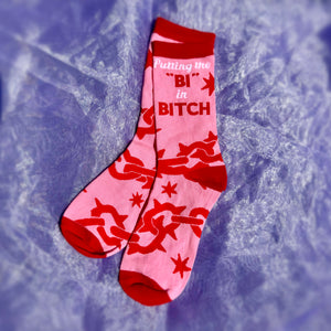 Putting The Bi In Bitch Socks