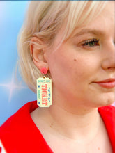 Load image into Gallery viewer, ticket stub earrings