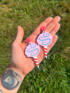 cotton candy earrings