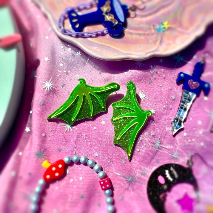 dragon wing earrings