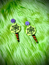 Load image into Gallery viewer, Spiderweb Cotton Candy Earrings