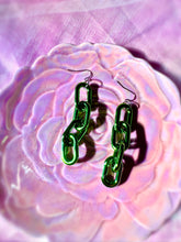 Load image into Gallery viewer, chrome chain earrings