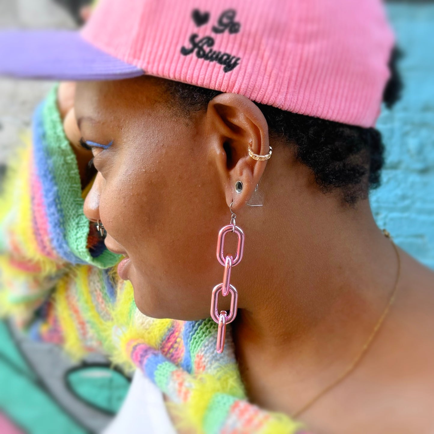 Chrome Chain Earrings