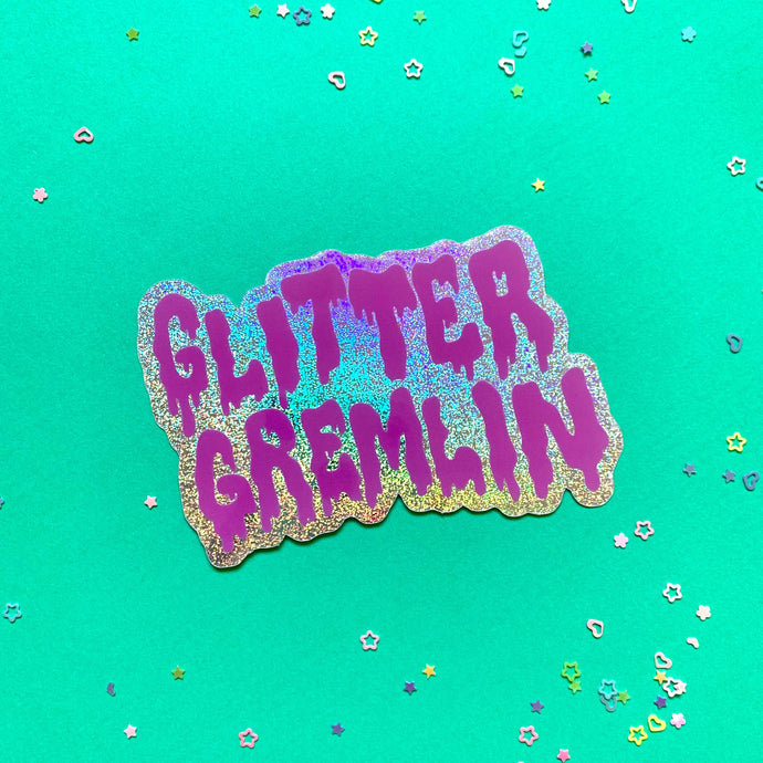 glitter gremlin sticker