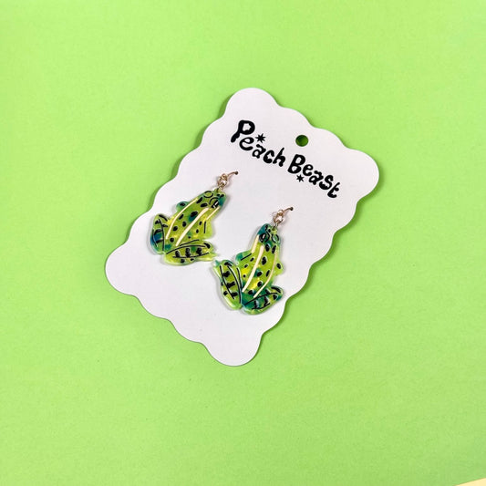 Leopard Frog Earrings