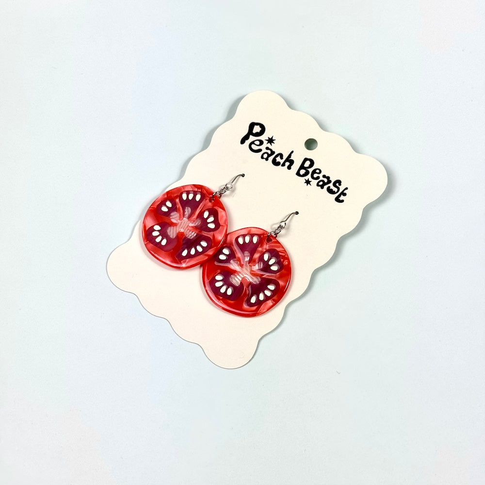 Tomato Slice Earrings