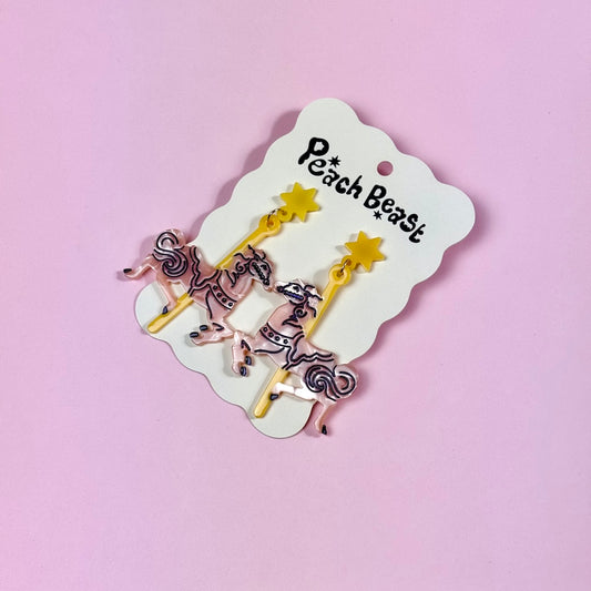 Carousel Horse Earrings