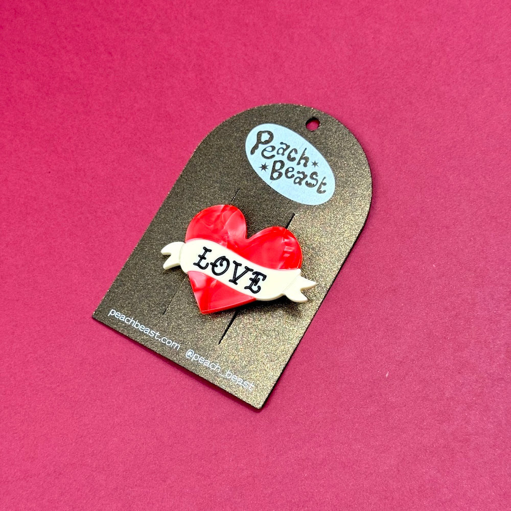 Love Tattoo Hair Clip