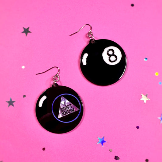 Magic 8 Ball Earrings