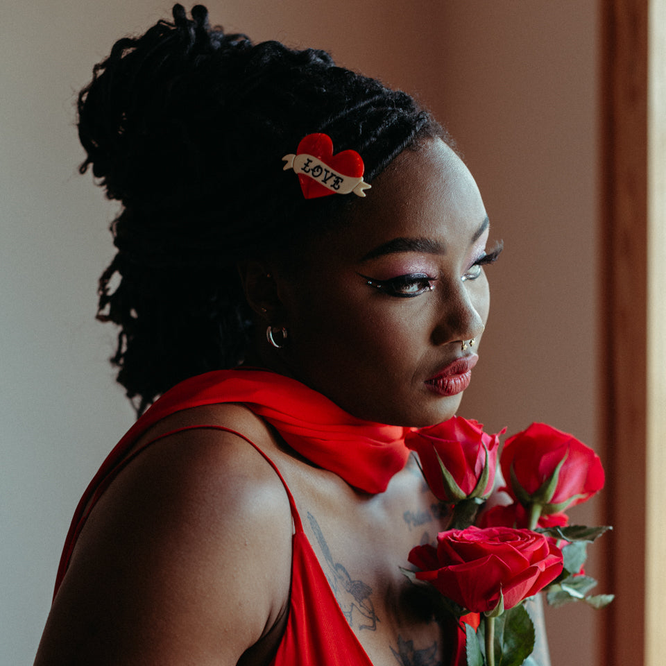 Love Tattoo Hair Clip