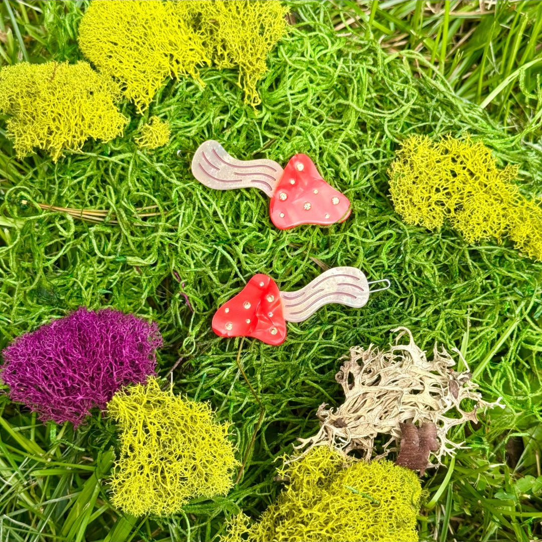 Magical Mushroom Hair Clip Set