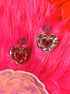Gemstone Heart earrings