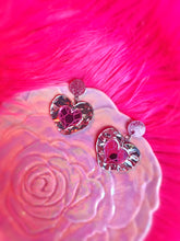 Load image into Gallery viewer, Gemstone Heart earrings