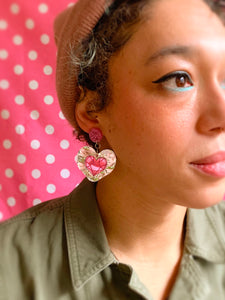 Gemstone Heart earrings