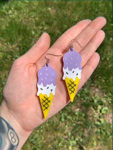 ice cream cone earrings