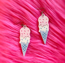 Load image into Gallery viewer, ice cream cone earrings
