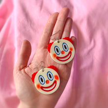 Load image into Gallery viewer, clown emoji earrings