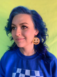 smiley potato earrings